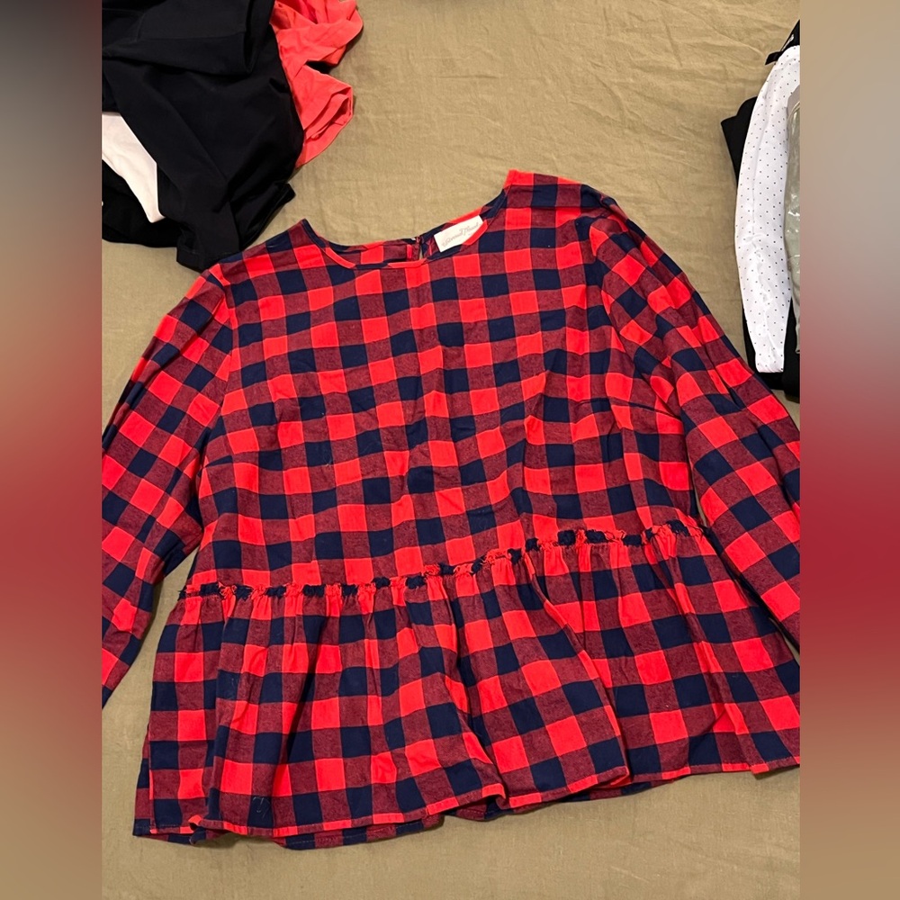 Plaid fall top